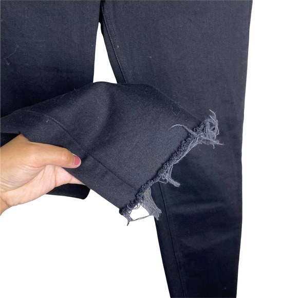 GRLFRND BLACK Slim ZOEY BELTED JEANS with Raw Hem sz 28 - Picture 7 of 10